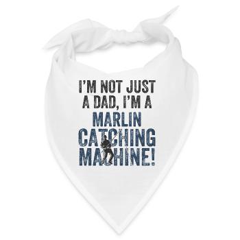 Papa Fängt - Marlin-Fischen - Bandana - Weiß - Vorne