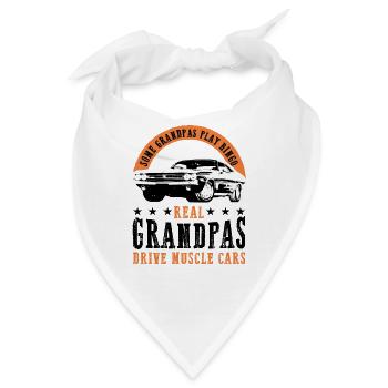 Muscle Cars Klassiker Retro Hotrod Oldtimer - Bandana - Weiß - Vorne
