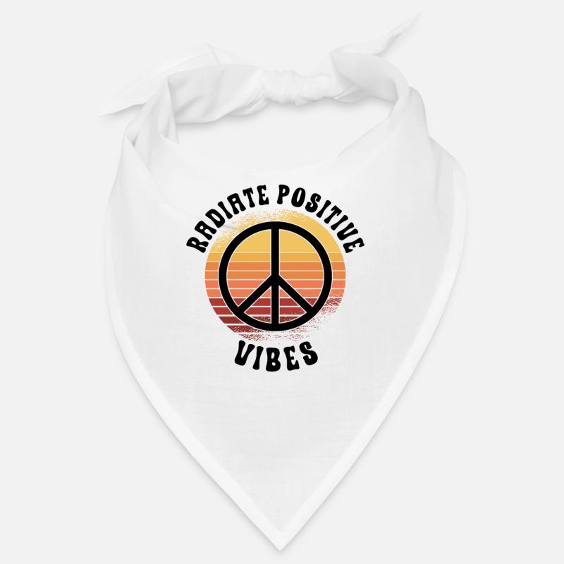 Hippie Peace Zeichen Frieden Blumen Blumenkind Bandana