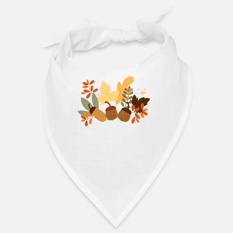 Herbstblätter Eicheln Herbst Eichhörnchen Ernte Bandana
