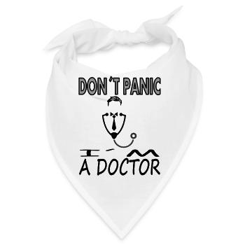 keine Panik ich bin Doktor Medizinstudium Geschenk - Bandana - Weiß - Vorne