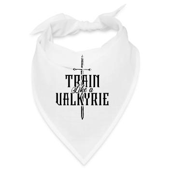 Train Like A Valkyrie Norse Mythology Valkyries - Bandana - Weiß - Vorne