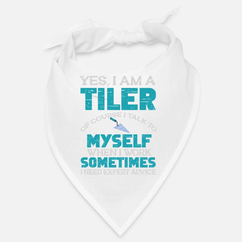 Lustiger Fliesenleger Spruch Handwerker Bandana