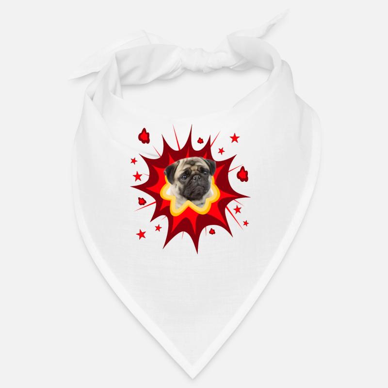 Conception de chien comique - Pow - Carlin Bandana