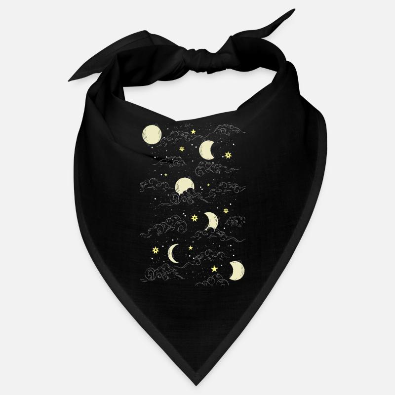 Whimsigoth Celestial Moon Star Muster Bandana