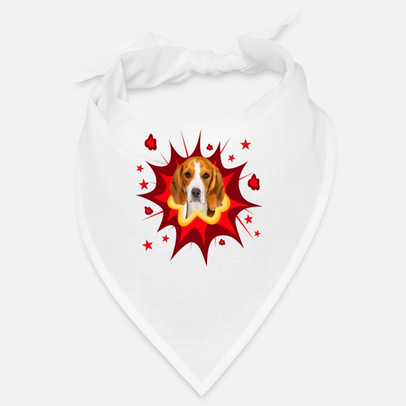 Conception de chien comique - Pow - Beagle Bandana