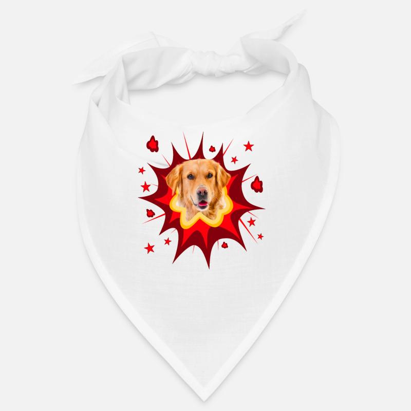 Comic Hund Design - Pow - Golden Retriever Bandana