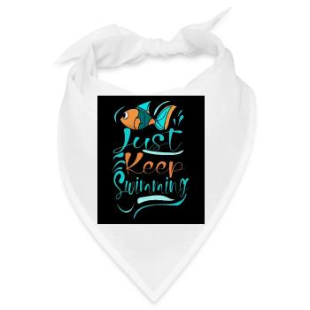 WALE SCHWIMMEN EINFACH WEITER - Bandana - Weiß - Vorne