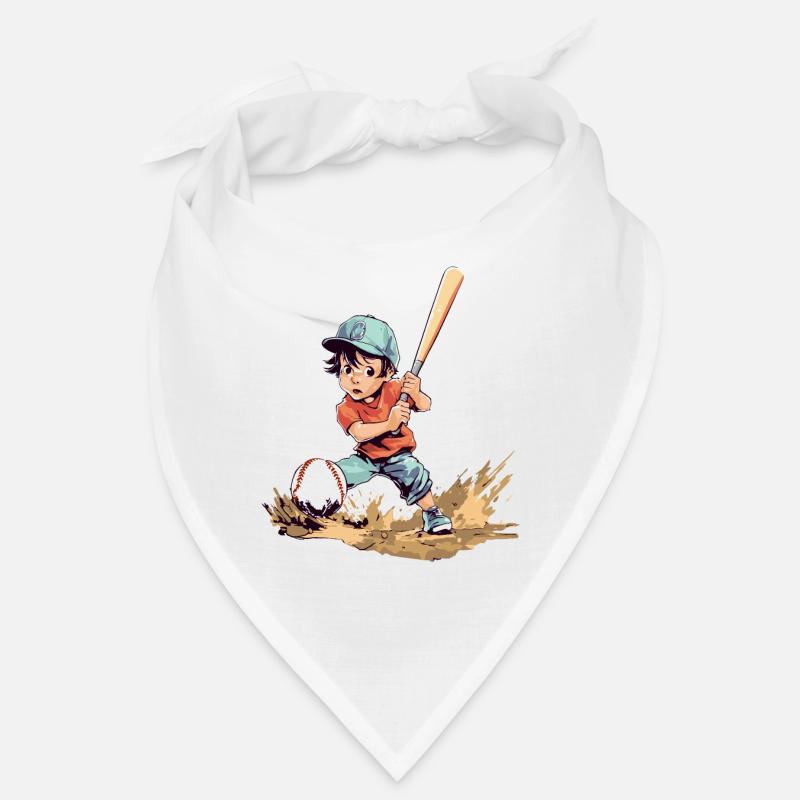 Baseball Playing Boy - Kids Baseball Bandana