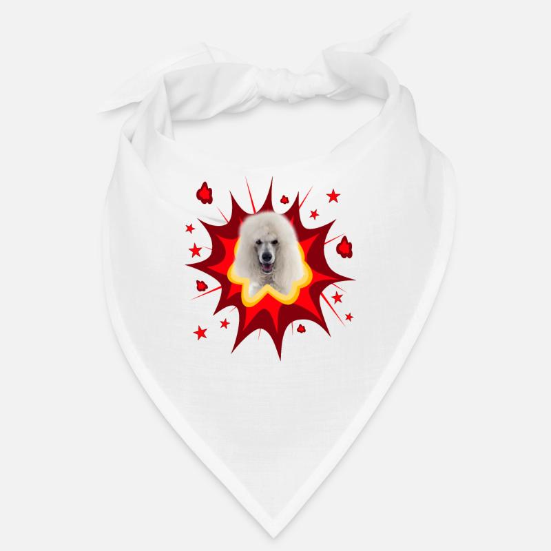 Conception de chien comique - Pow - Caniche Bandana