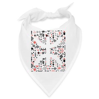 AMAZIGH BERBER KABYLISCHES KABYLISCHES MOTIV - Bandana - Weiß - Vorne