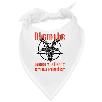 Satan Beelzebub Teufel Gothic Pentagram Mystisch - Bandana - Weiß - Vorne