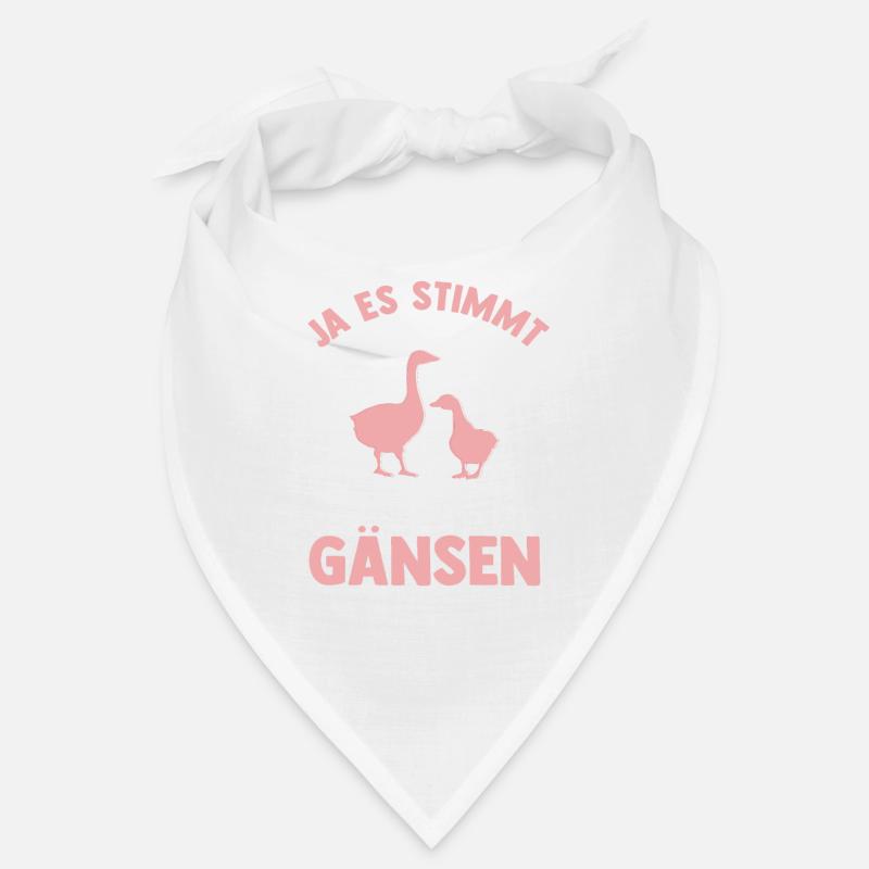 Gans Gänse - Bandana - Weiß
