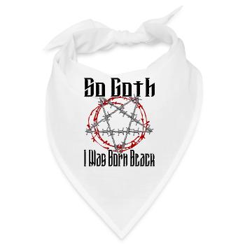 Satan Beelzebub Teufel Gothic Pentagram Mystisch - Bandana - Weiß - Vorne