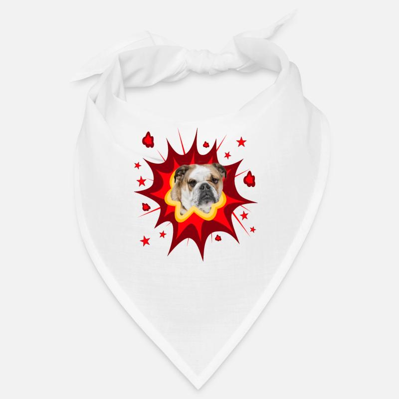 Conception de chien comique - Pow - Bulldog Bandana