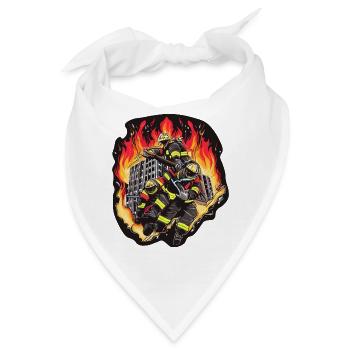 FEUERWEHRLEUTE RETTEN - Bandana - Weiß - Vorne