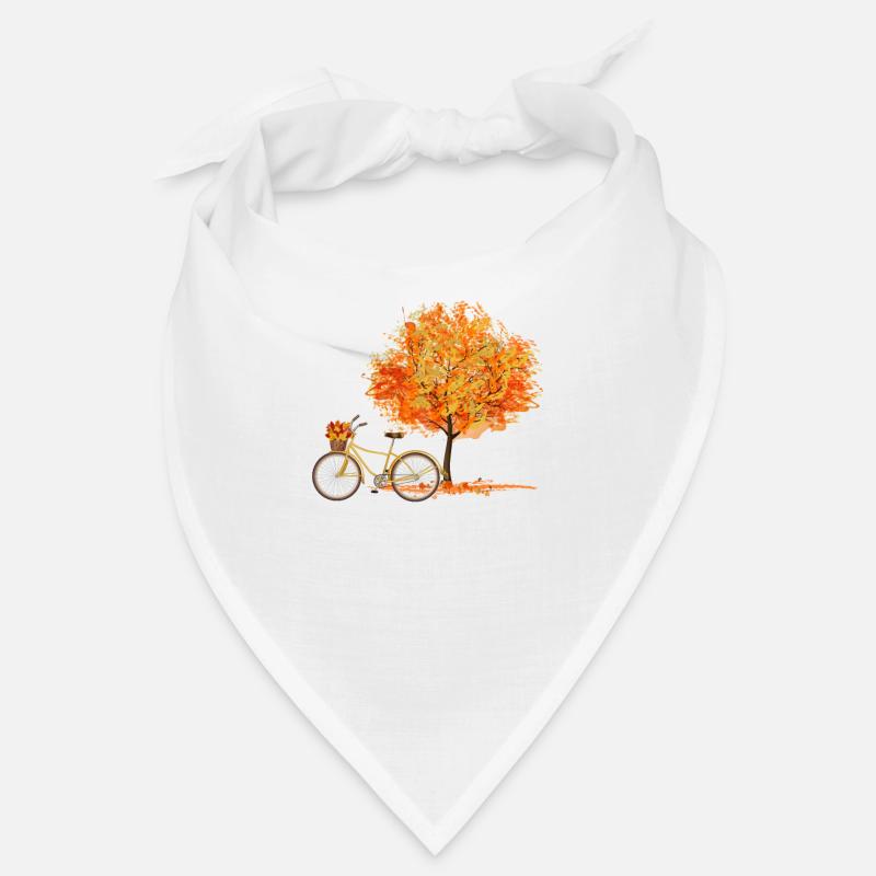 Jolie saison des feuilles d’automne de vélo de style rétro Bandana