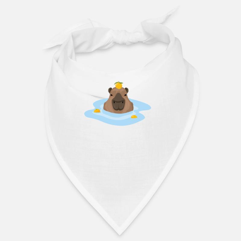 Capybara Idée cadeau Meme Capybara Capybara - Bandana - blanc