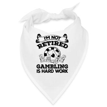 Kasino Glücksspiel Spielautomat Kartenspiel - Bandana - Weiß - Vorne