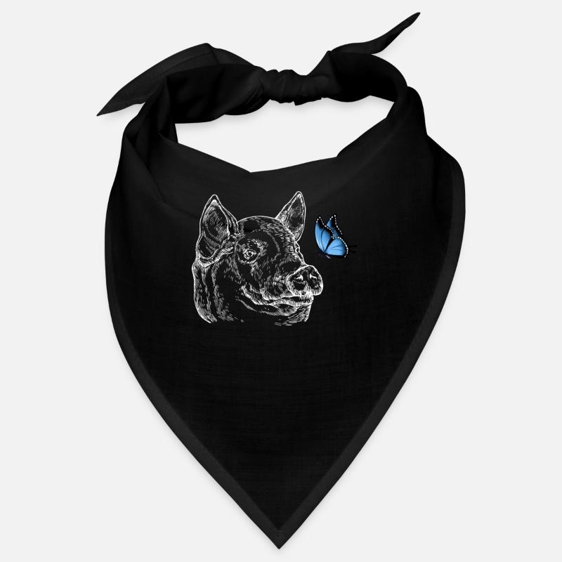 Pig with butterfly Bandana