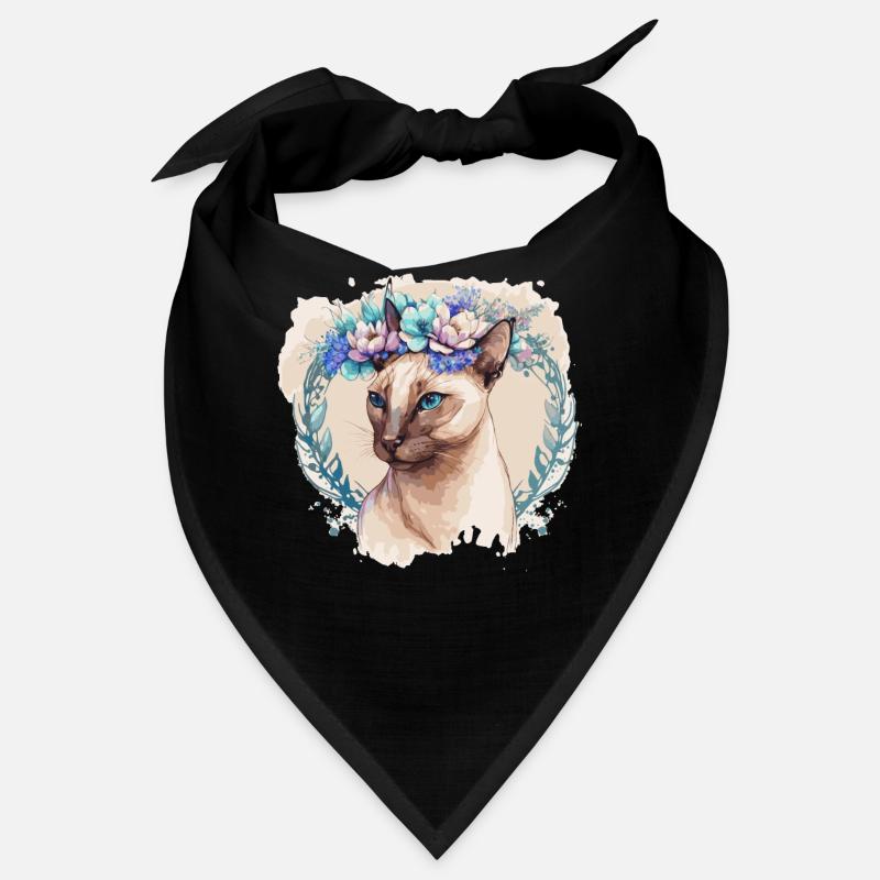 Mignon Siamese Cat Fleur Crown Cats Pet Kitten Bandana