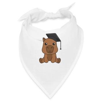 Kids Kindergarten nailed it Capybara Graduation - Bandana - Weiß - Vorne