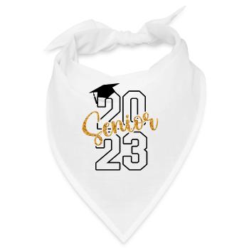 Senior 2023 Klasse von 2023 Absolventenabschluss - Bandana - Weiß - Vorne