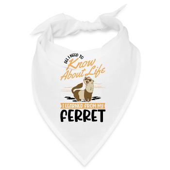 Frettchen Spruch Ferret - Bandana - Weiß - Vorne