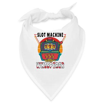 Kasino Glücksspiel Spielautomat Kartenspiel - Bandana - Weiß - Vorne