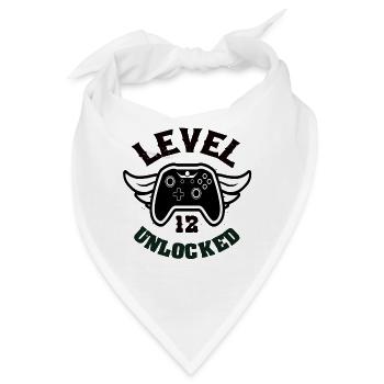 Level 12 Unlocked 12 Geburtstag - Bandana - Weiß - Vorne