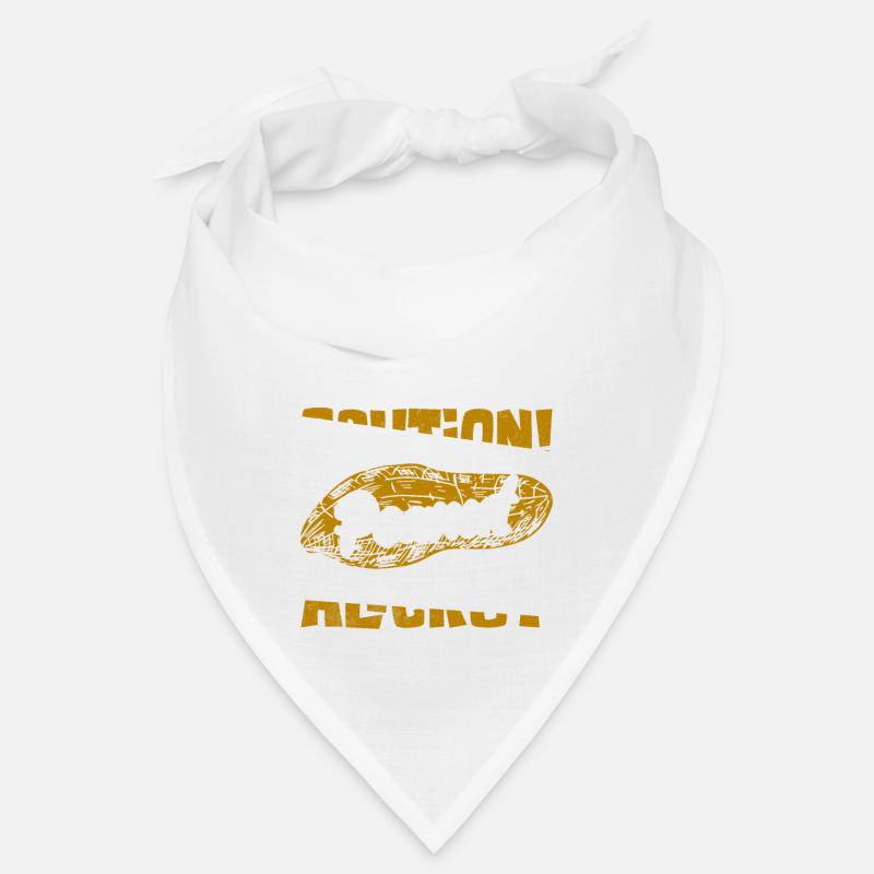 Caution! Peanut Allergy Nut Allergic Awareness - Bandana - Weiß
