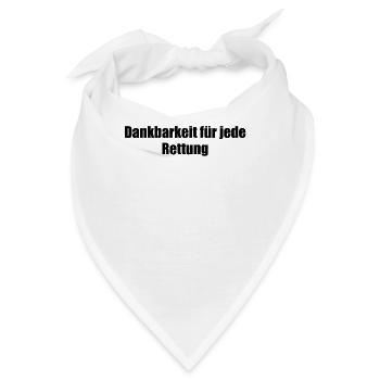 Feuerwehr - Dankbarkeit für jede Rettung - Bandana - Weiß - Vorne