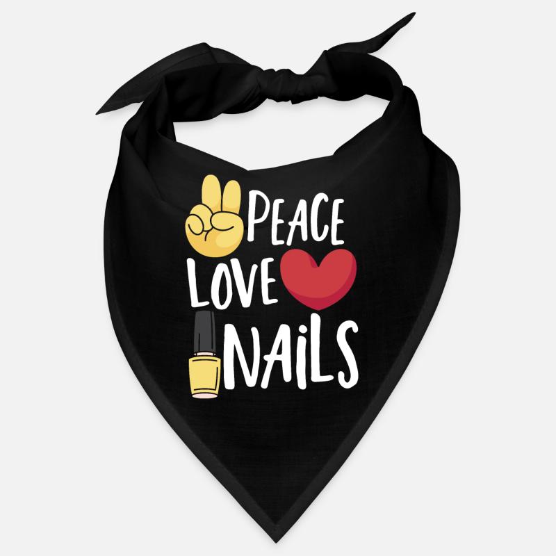 Peace Love Nails Nail Tech Nail Technician Bandana