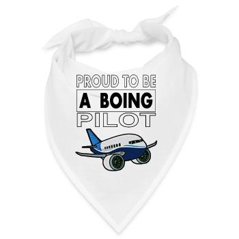 Pilot Flugzeug fliegen Jet Piloten Geschenk - Bandana - Weiß - Vorne