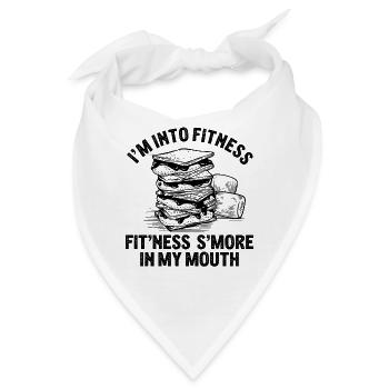 Lustige Fitness s'mores Workout Marshmallows Camper - Bandana - Weiß - Vorne