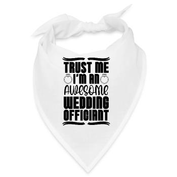 Trust Me I'm An Awesome Pastor Wedding Officiant - Bandana - Weiß - Vorne