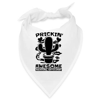 Prickin' Awesome Wedding Pastor Wedding Officiant - Bandana - Weiß - Vorne
