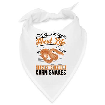Kornnatter Geschenk Natter - Bandana - Weiß - Vorne
