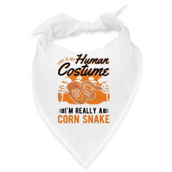 Kornnatter Kostüm Halloween Natter - Bandana - Weiß - Vorne