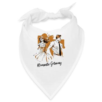 ein Paar und ein romantischer Kurzurlaub - Bandana - Weiß - Vorne