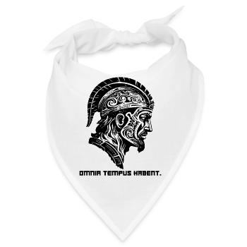 Latein Alles hat seine Zeit: Römischer Soldat Helm - Bandana - Weiß - Vorne