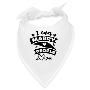I Can Marry People Counselor Wedding Officiant - Bandana - Weiß - Vorne