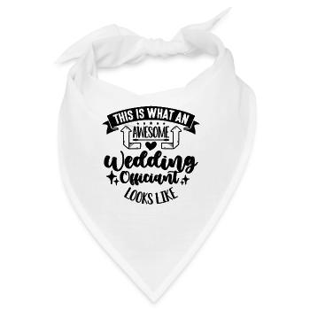 This Is What An Awesome Wedding Ordained Officiant - Bandana - Weiß - Vorne