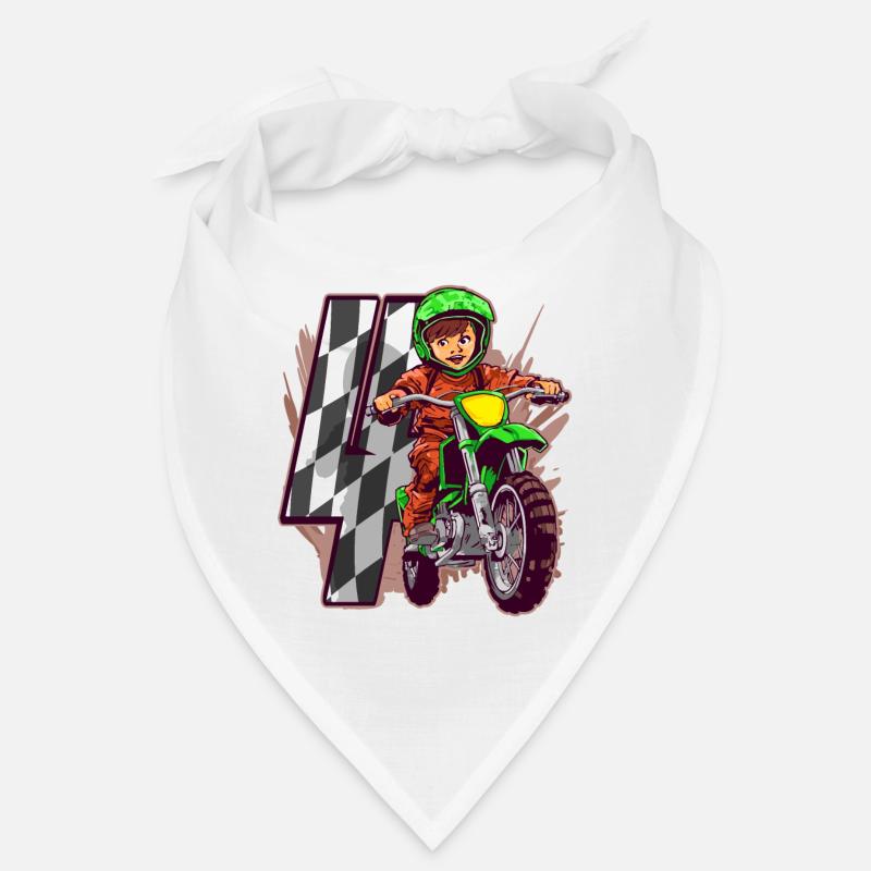 Ich Bin 4 Motocross Kid - Kindergeburtstag Bandana