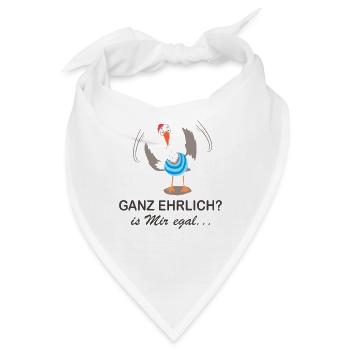Ganz ehrlich? is mir egal... - Bandana - Weiß - Vorne