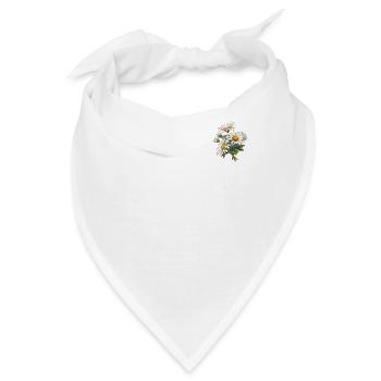 Blumenblumen-Patch-Gänseblümchen Coole Neuheit Gänseblümchen-Wortspiel - Bandana - Weiß - Vorne