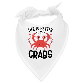 Crab Lover Apparel Crabs Kids Men - Bandana - Weiß - Vorne
