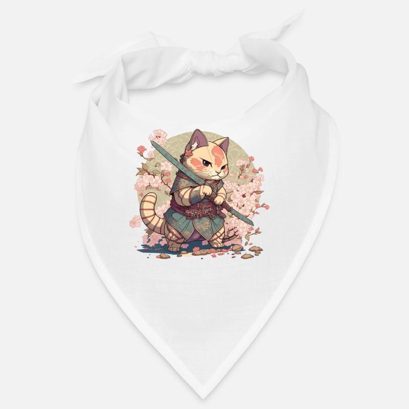 Samurai Katze Kawaii Japanische Ninja Katze Bandana