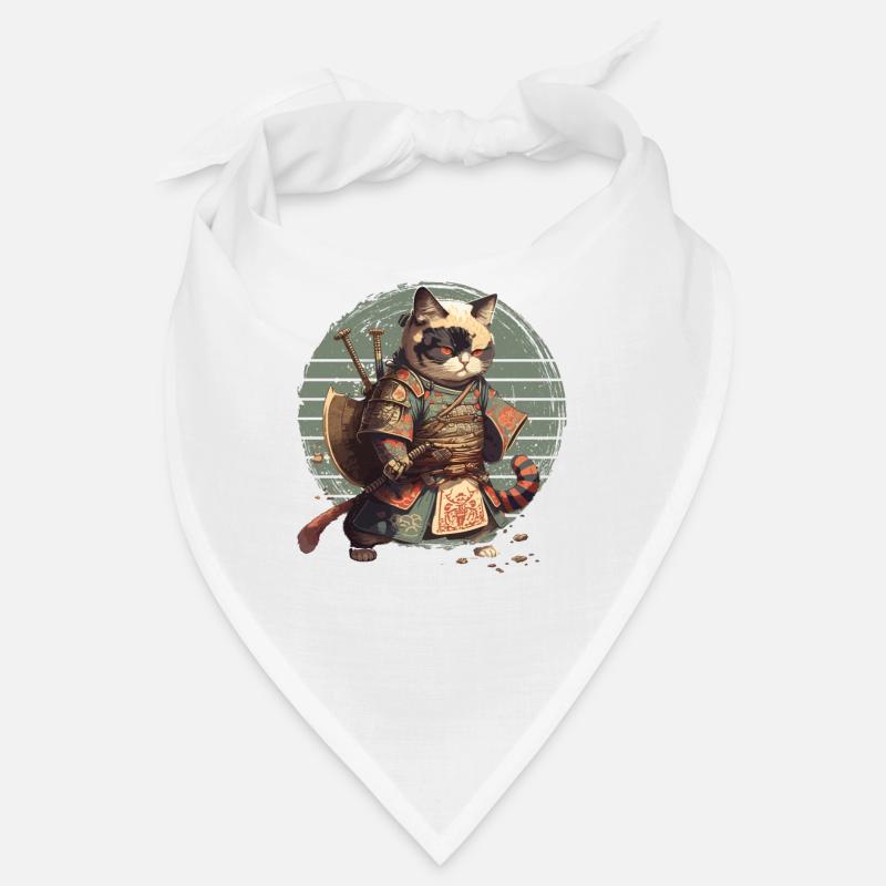Samurai Katze Kawaii Japanische Ninja Katze Bandana