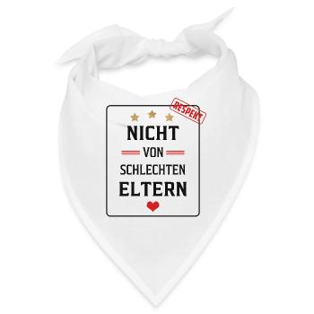 Nicht von schlechten Eltern - Bandana - Weiß - Vorne
